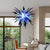 Chihuly Style Blown Glass Chandelier Gradient Blue