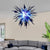 Chihuly Style Blown Glass Chandelier Gradient Blue