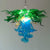 Murano Blown Glass Chandelier Three Layers Blue Green And Gold