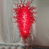 Chihuly Style Murano Blown Glass Chandelier Scarlet Red D36"XH60"