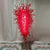 Chihuly Style Murano Blown Glass Chandelier Scarlet Red D36