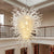 Blown Glass Chandelier Chihuly Style Translucent White Glass