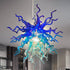 Celestial Blue Hand-Blown Glass Chandelier – Inspired by the Sea and Sky