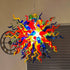 Chihuly Style Colorburst Blown Glass Chandelier D36"-A Kaleidoscope of Light and Art