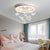 Charming Ceiling Lights Round LED Crystal Birds Pendants