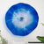 Blown Murano Glass Wall Plates Blue Edge White Center D12inches