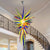 Murano Blown Glass Chandelier Multi Colors Spike Icicle Pendants