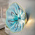 Murano Glass Wall Plates Aqua Color With Ink Pattern LED D12inches