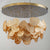 Elegant Cascading Chandelier in Gold Leaf – Modern Luxury Ceiling Light
