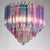 Vintage Multi-colors Rainbow Glass Prisms Tried Chandelier