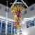 Customized Blown Glass Chandelier Giant Colorful Chihuly Style