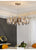 Modern Chandelier Diamond Shape Crystal Glass Pendant Hanging Lamp For Dining Room