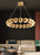 Modern Chandelier LED Golden Lanterns Metal Acrylic Lighting Fixture for Living Room