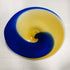 Hand Blown Murano Glass Wall Plates Blue And Yellow D12inches