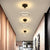 Modern Ceiling Light Round LED In Circle Flush Mount Remote Control-Longree