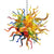 Chihuly style blown glass chandelier art deco