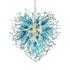Chihuly Style Blown Glass Chandeliers Blue Color