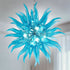 Blown Glass Chandelier Ice-Blue Chihuly Style Lighting Fixture