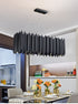 Modern Chandelier Black Stainless Steel For Dining Room