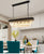 Luxury Modern Chandelier Oval Shape Black Matte Tied Crystal Pendants Hanging Lights