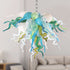 Modern Chihuly Style Blown Glass Chandelier Multi Colors