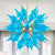 Sputnik Style Blown Glass Chandelier LED Blue Pendant Light For Living Room