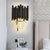 Modern Black Matte Steel Crystal Pendants  Wall Lamps For Bedside