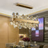 Modern Chandelier Crystal Diamond Glass With Golden Medal