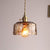 Pendant Light Led Amber Glass Polished Copper For Dining Room