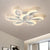 Modern Ceiling Light Flush Mount Dimmable Remote Control Flower Floral-Longree