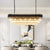 Luxury Modern Chandelier Oval Shape Black Matte Tied Crystal Pendants For Dinning Room