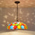 Pendant Light Retro Tiffany Style Stained Glass Hanging Lamps