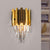 Modern Brass Steel Crystal Pendants Wall Sconce for study