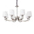 Modern chandelier Nordic Style Silver Iron Frosted Glass -Longree