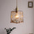 Pendant Light Led Amber Glass Polished Copper For Living Room