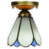Ceiling Light White Tiffany Style Stained Glass