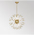 Star Burst Modern Chandelier Golden Metal Crystal Glass LED Bulbs