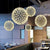 Modern Knob switch LED Sparkle Firework Sphere Pendant Lighting For Dining Room