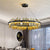 Modern Chandelier Matte Gold Or Copper Ring Lampshade LED Strip Lighting Fixture for decor