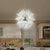 Sputnik Style Blown Glass Chandelier LED White Pendant Light