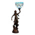Antique Table Lamp Tiffany Resin Art Statue Stained Glass