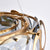 Modern Chandelier Matte Gold Frame Round Glass Plate Suspension Lighting For Lobby