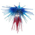 Blown Glass Chandelier Blue And Red And Clear Chihuly Style