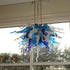 Blown Glass Chandelier Blue And White Chihuly Style