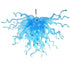 Chihuly Style Light Blue Blown Glass Chandelier