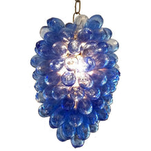 Lamp Blue ランプ ブルー 美品 Bilinda Bucchers Artemis Aqua Blue Shade Murano Glass Chandelier Lighting