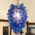 string-grape shape blue hand blown glass chandelier.jpg