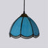 Antique Tiffany Style Pendant Light Small Size Blue Color