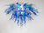 Sky And Clound Blown Glass Chandelier Blue And Clear White Colors