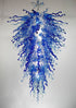 Blown Glass Chandelier Blue And Clear D32"*H60" RL026 Longree